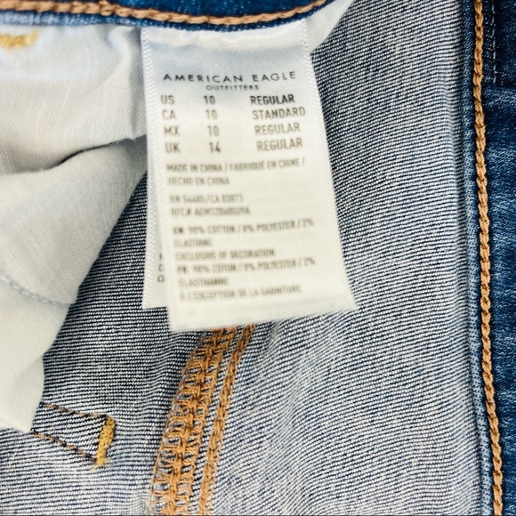 American Eagle Outfitters Next Level Stretch Hi Rise Jegging Light Wash Size 10 - Picture 16 of 16